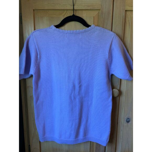 🧺Tulchan | Vintage Lavender 100% Cotton Sweater Tee | Small - Picture 4 of 5